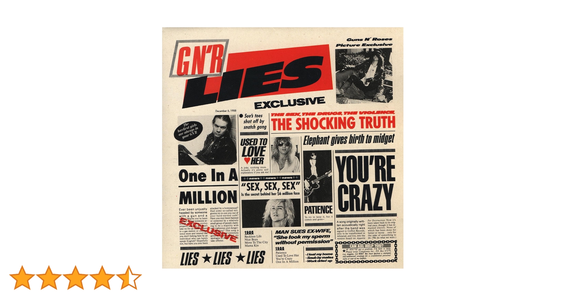 Amazon.co.jp: G n' R lies: ミュージック